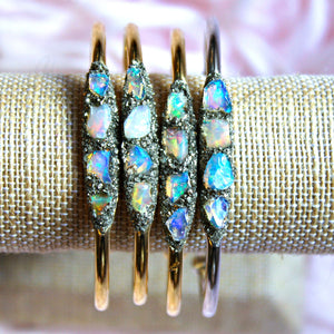 Raw Australian opal bracelet