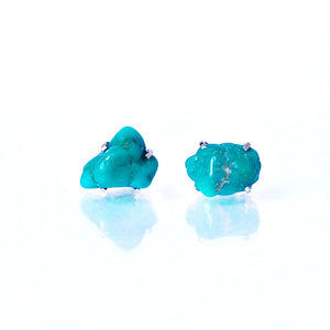 December birthstone turquoise stud earrings