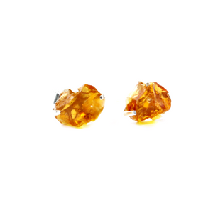 Raw citrine earrings