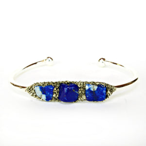 Deep blue lapis lazuli bracelet